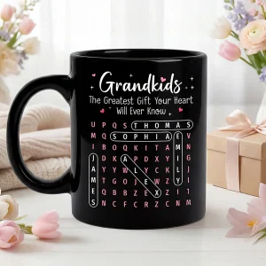 The Greatest Gift You Ever Know Word Search Puzzle Art - Personalized Mug - Gift For Grandma