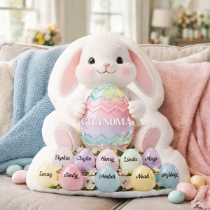 Bunny Grandma Easter - Personalized Custom Shaped Pillow - Easter Decor For Grandma